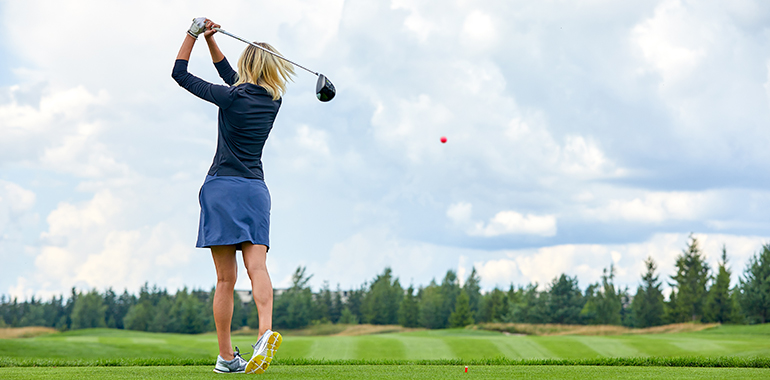 Female golfer